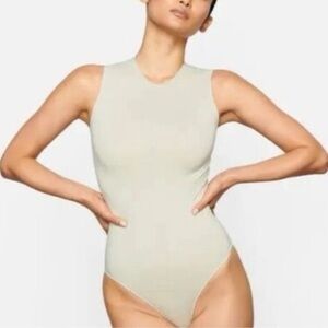 SKIMS Fits Everybody High Neck Sleeveless Bodysuit • Soft Stretch